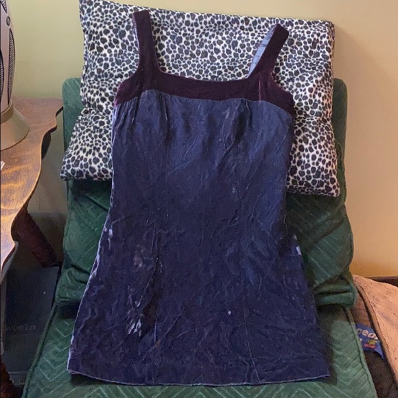 Vintage 90’s girl crushed velvet mini dress - Picture 2 of 16